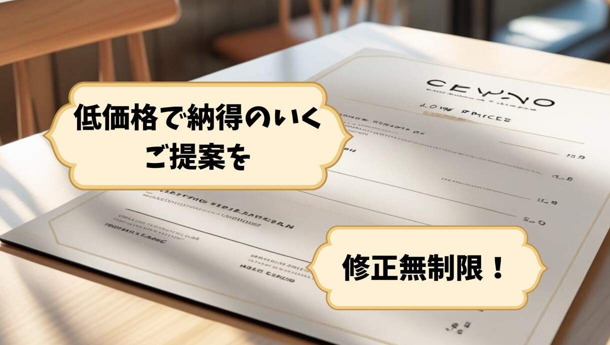 飲食店様のメニュー作成いたします 低価格で納得のいくご提案をさせていただきます イメージ1