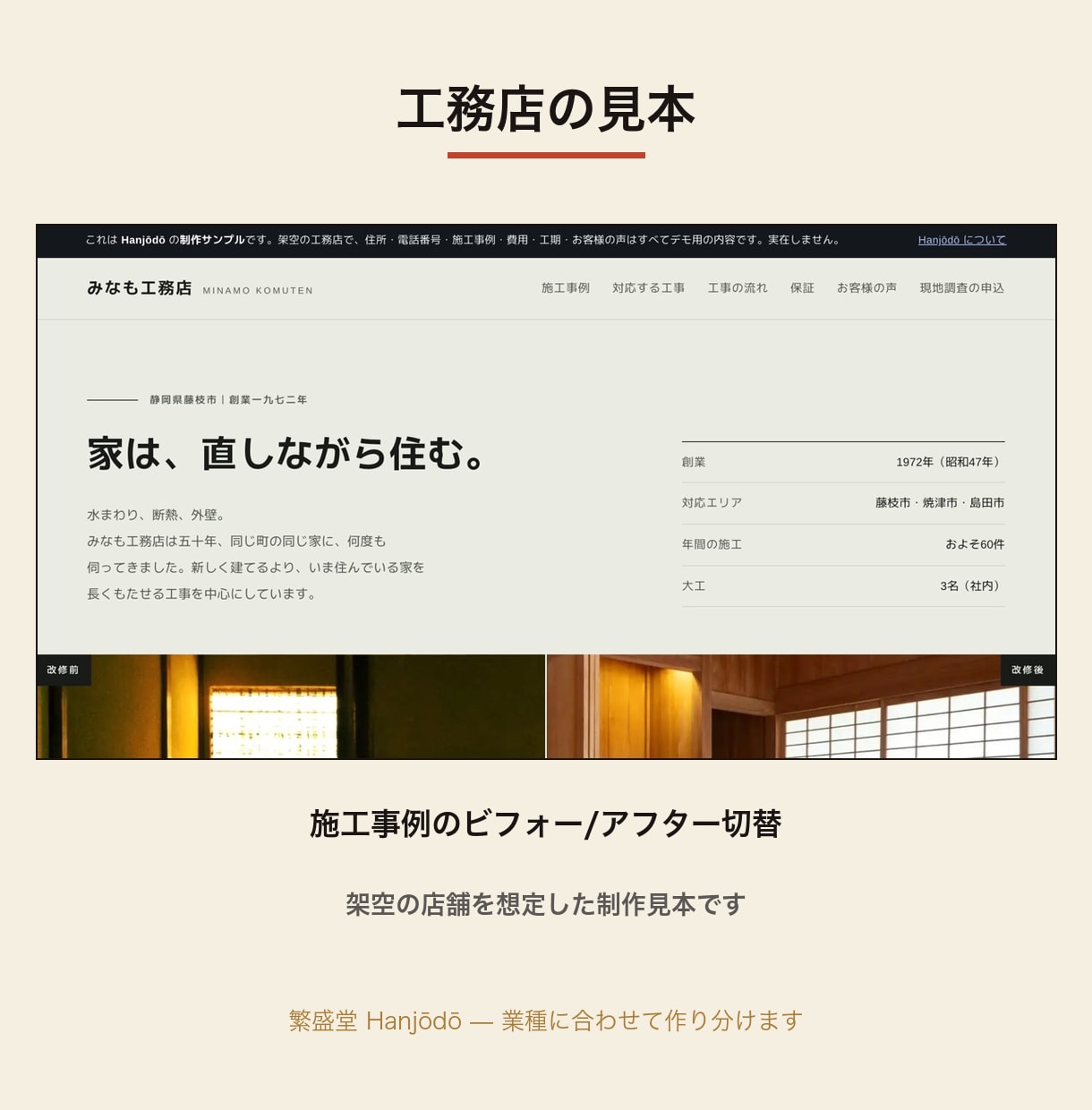 お店の1ページホームページを作ります 業種に合わせて設計｜スマホ対応｜公開まで込み イメージ6