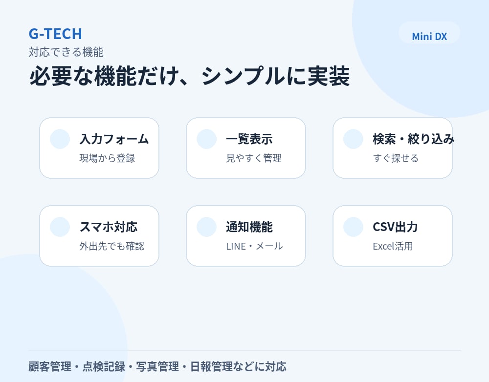 Excel・紙管理を小さなWebシステムにします 現場で使いやすい小さなDXを作ります イメージ4