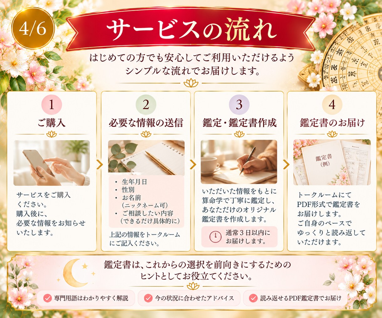 算命学で本質・才能・これからの運気を鑑定します 生まれ持った本質と運気を読み解き、今とこれからを整えます イメージ4