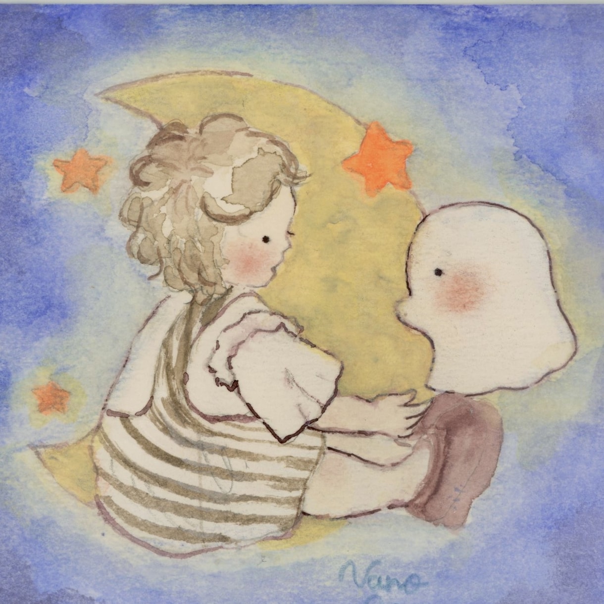 やわらかい空気感の水彩ポートレート描きます その人らしさを大切に、透明水彩や色鉛筆で丁寧に仕上げます イメージ1