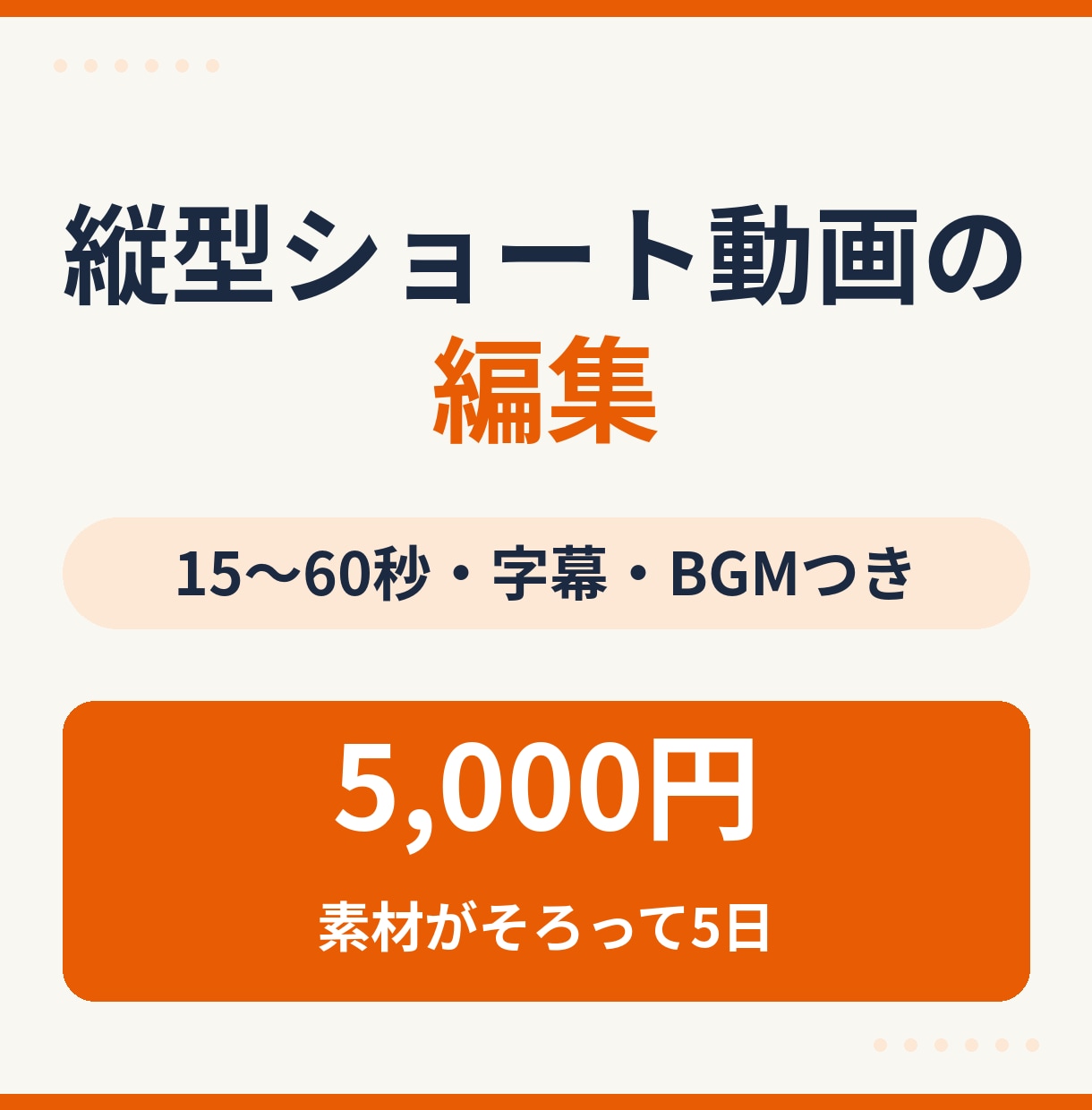 お手持ちの素材を、縦型ショート動画に編集します 字幕・BGMつき。素材がそろって5日で納品 イメージ1