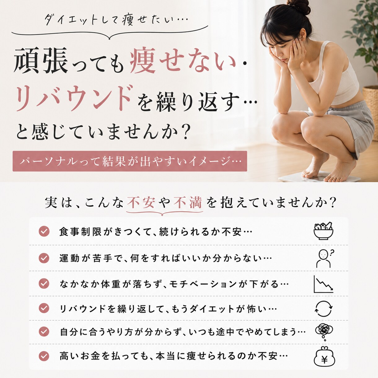 30日間ダイエットをサポートします 一人では続かない方へ。無理なく続けられるダイエットをサポート イメージ3