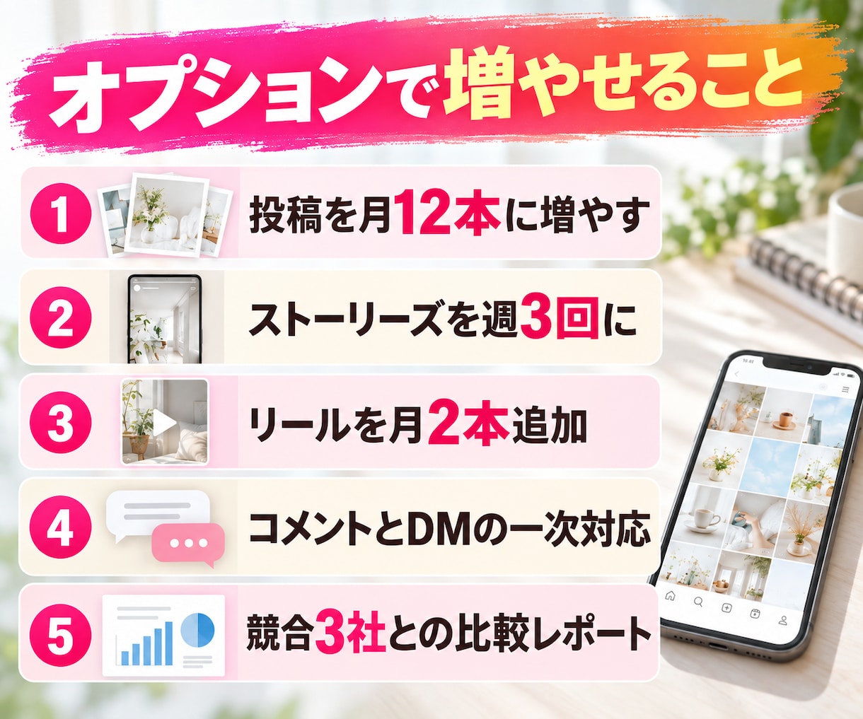集客につながるインスタ運用を1ヶ月代行します 月8投稿＋ストーリーズ｜承認いただいた投稿だけ出します イメージ4