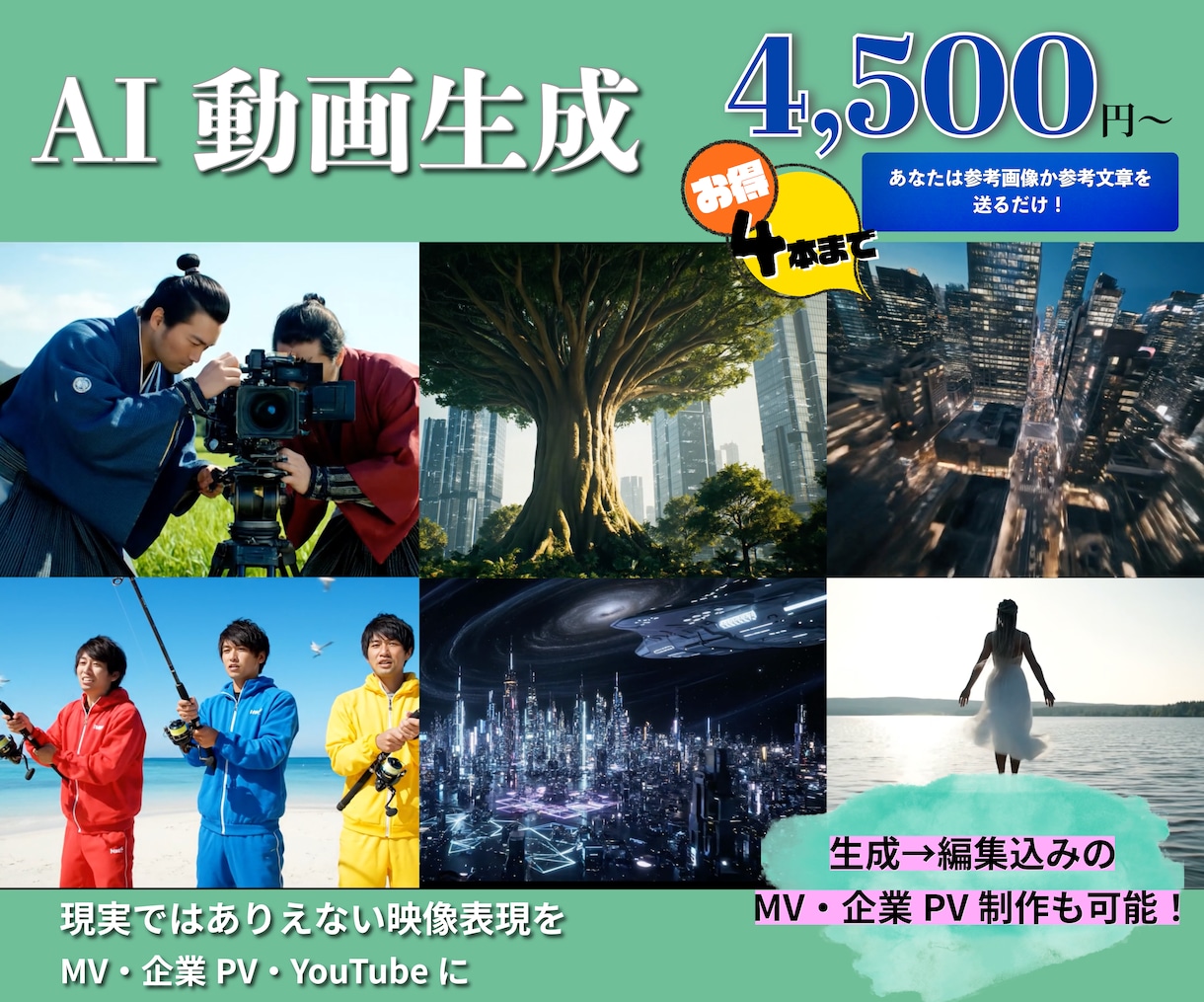 低価格で高品質なAI動画を制作します 低価格でMVやPVにも利用可能なAI動画を制作します イメージ1