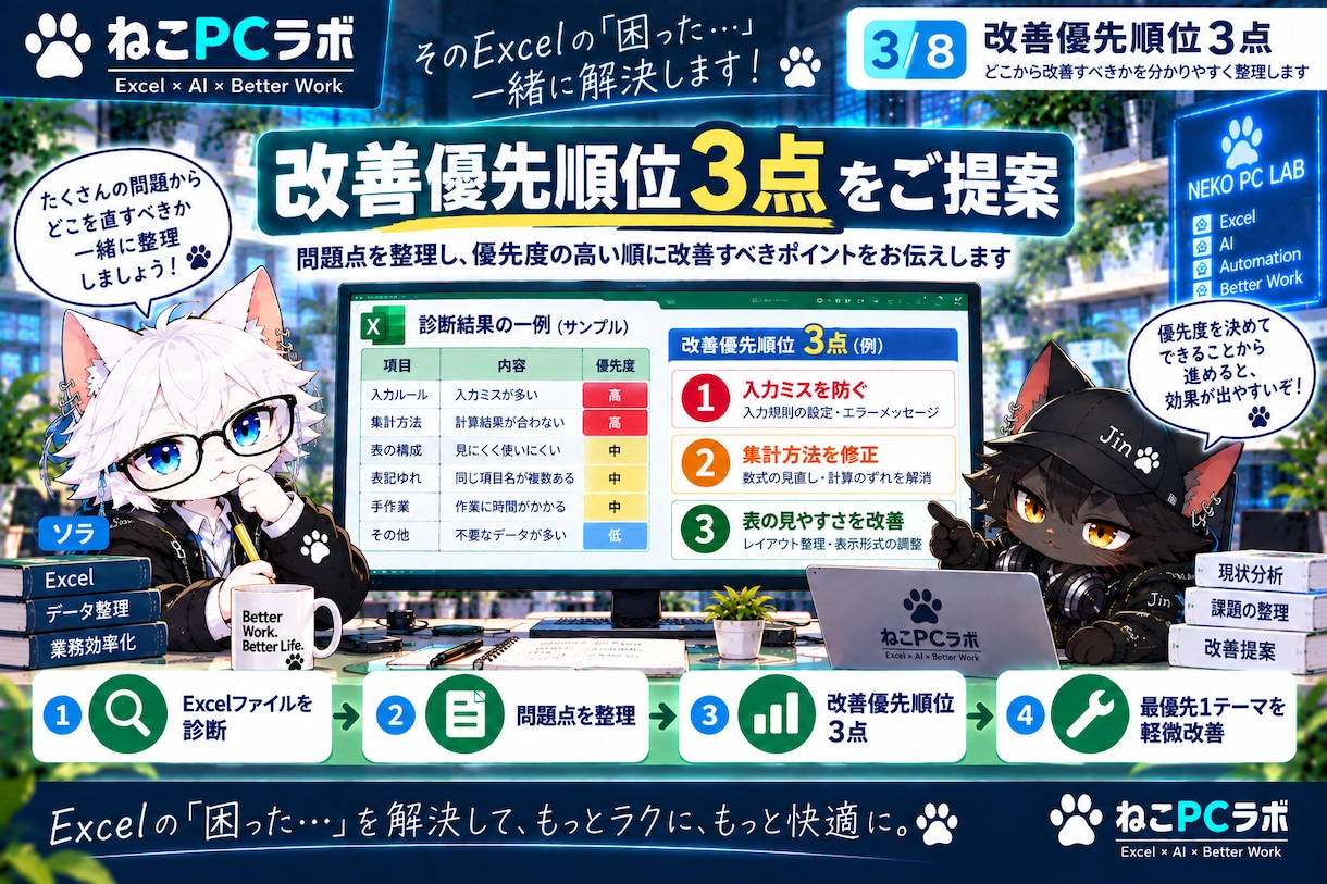 Excelの数式・集計の困りごとを1つ修正します 合計が合わない・数式エラー・参照ずれなど小さな修正に対応 イメージ4