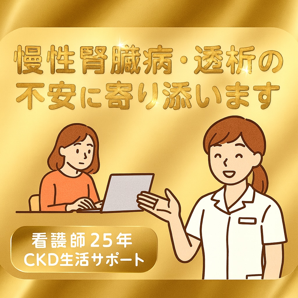 看護師が慢性腎臓病について相談にのります 検査値・生活・食事の悩みを、専門看護師がやさしく解説 イメージ1
