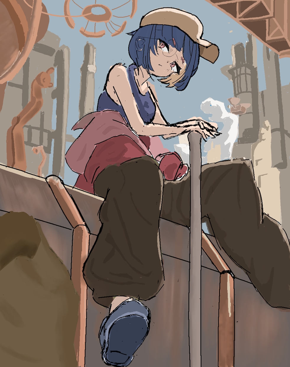 空気感や色彩を意識した背景込みのイラストを描きます 個性的なキャラで迫力のある構図のイラストを制作します。 イメージ1