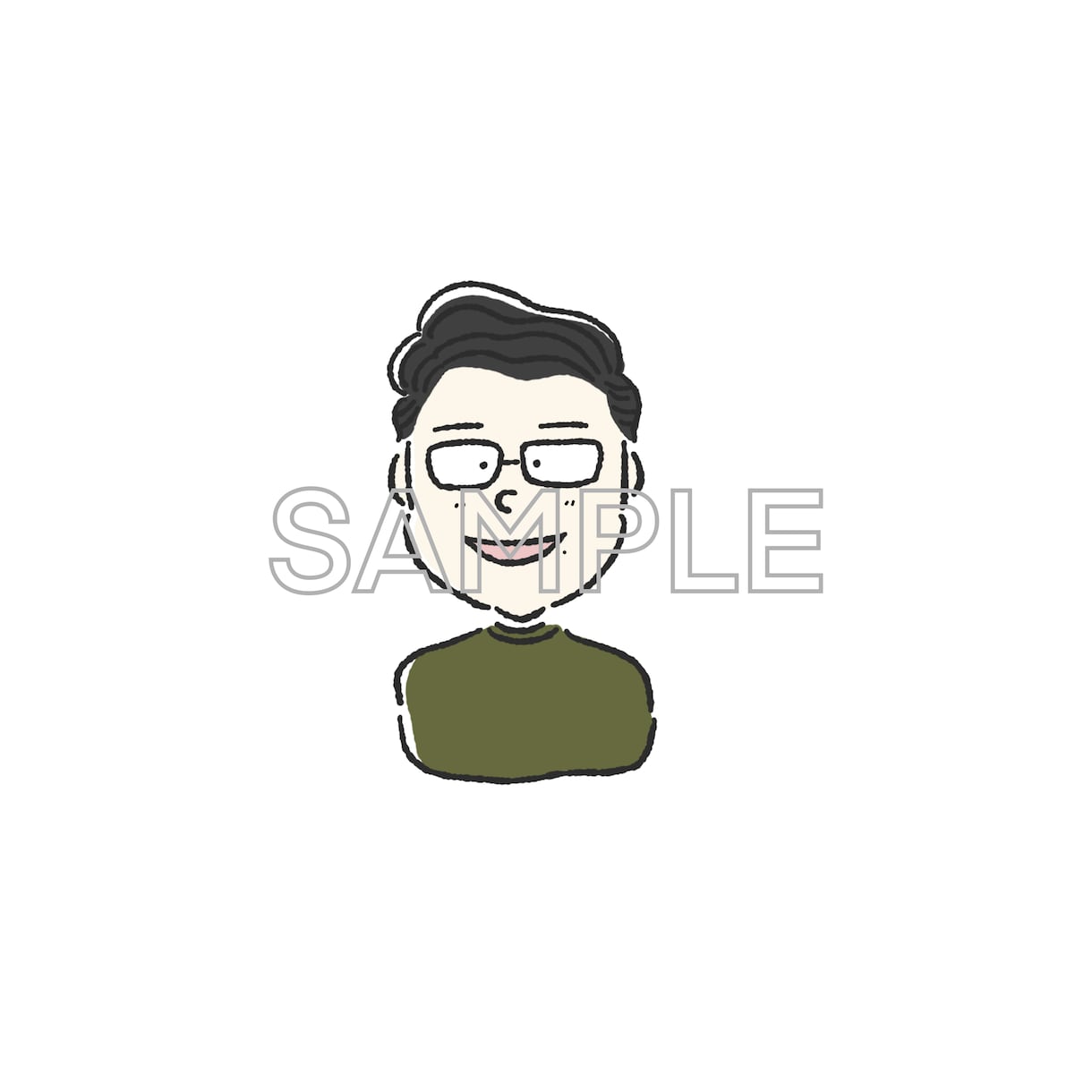 SNS用の似顔絵アイコンを作成します なんか良いアイコン欲しいな〜思っている方へ！ イメージ2