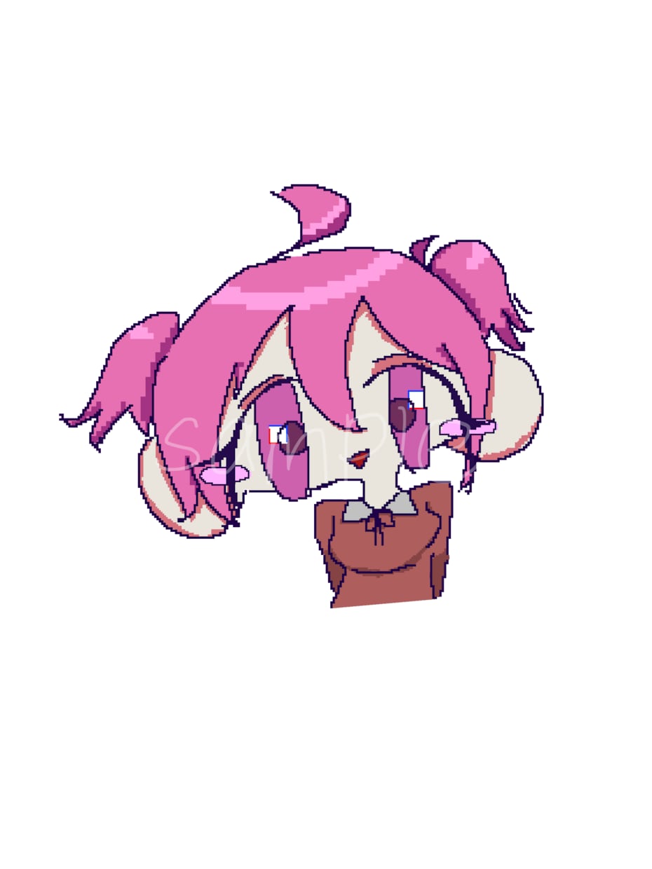 ドット風味のデフォルメ女の子キャラを描きます 平成風なパキッとドット女の子！ イメージ1