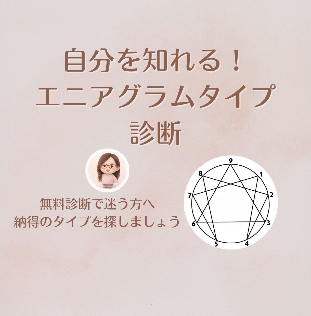 自分を知れる！エニアグラムのタイプを診断します 無料診断で迷う方へ。しっかり話して納得のタイプを探しましょう イメージ1