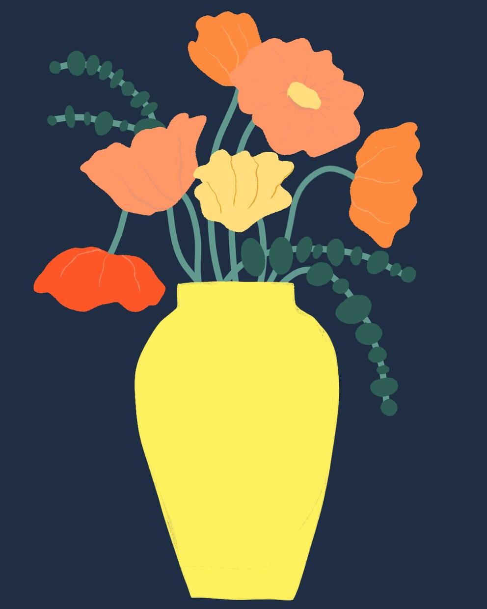 ポップでカラフルなイラスト描きます 線画、パステル、カラフル、植物、カフェ、人物 イメージ7
