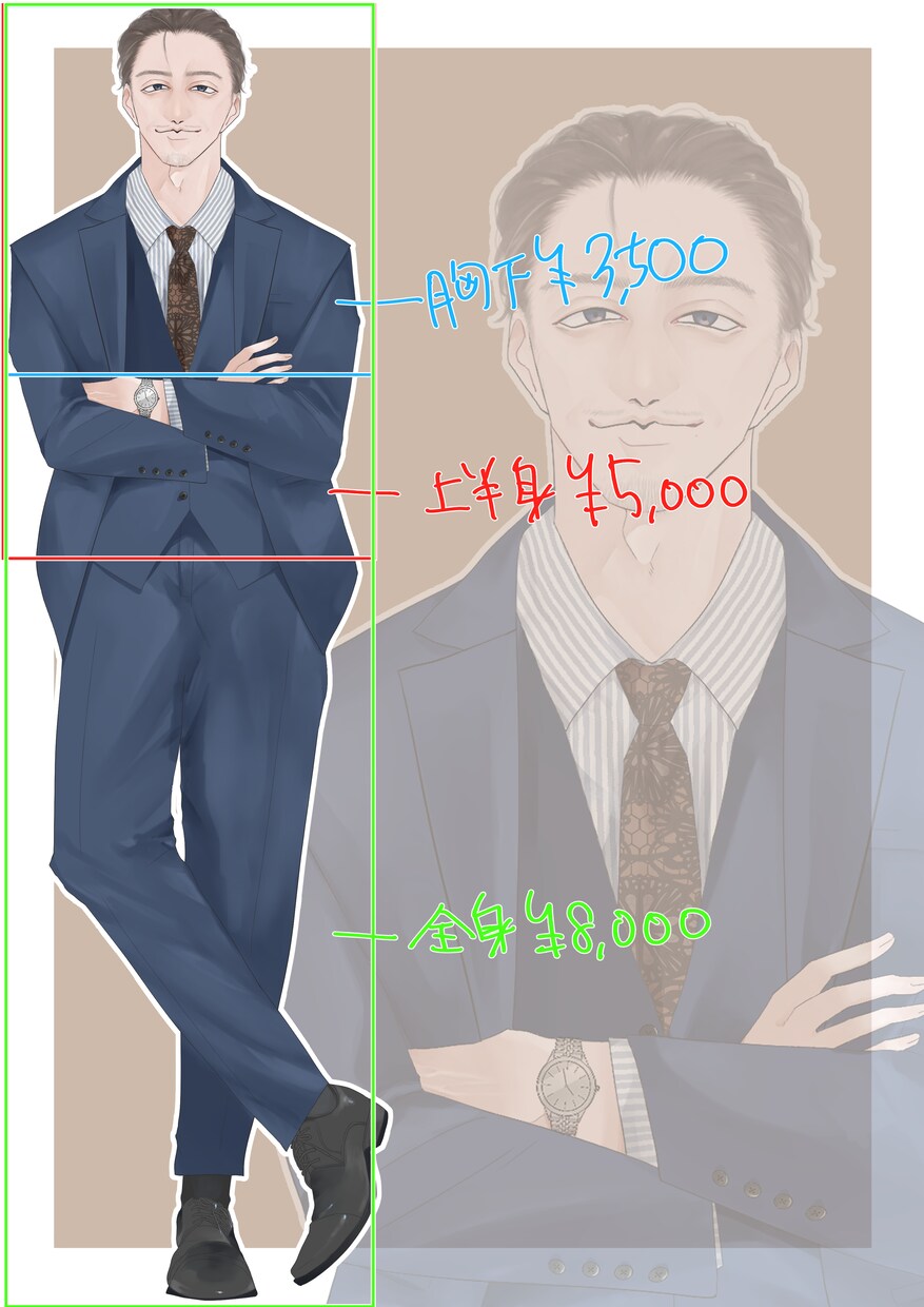 全身オリジナルイラスト描きます デザインも一緒に考えさせていただきます！ イメージ1