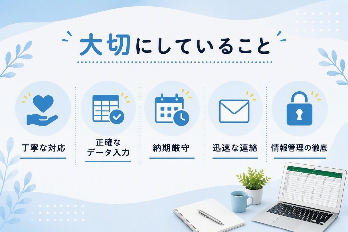 PDF・画像・手書き資料をExcelへ入力します 正確にデータ入力いたします。お急ぎの方ご相談ください。 イメージ3