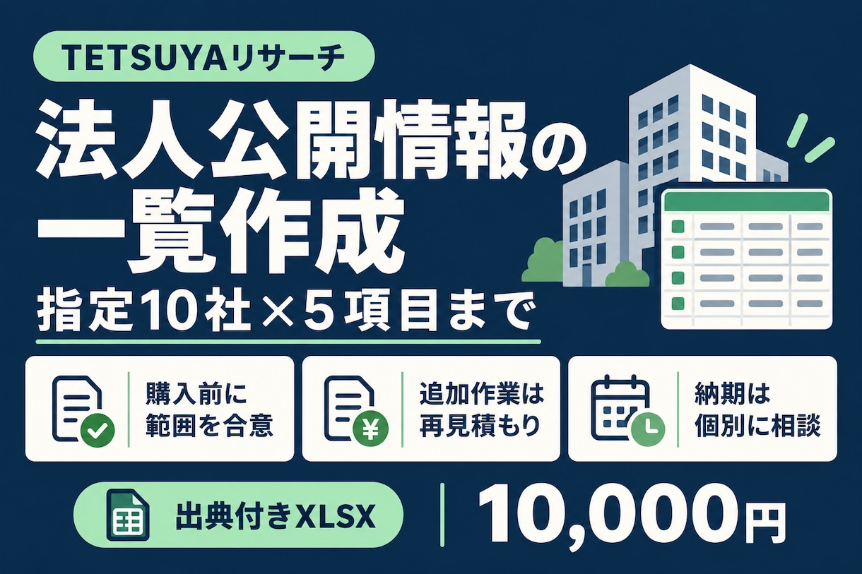 指定企業の公開基本情報を一覧に整理します 指定10社の公式情報を出典付き一覧に イメージ1