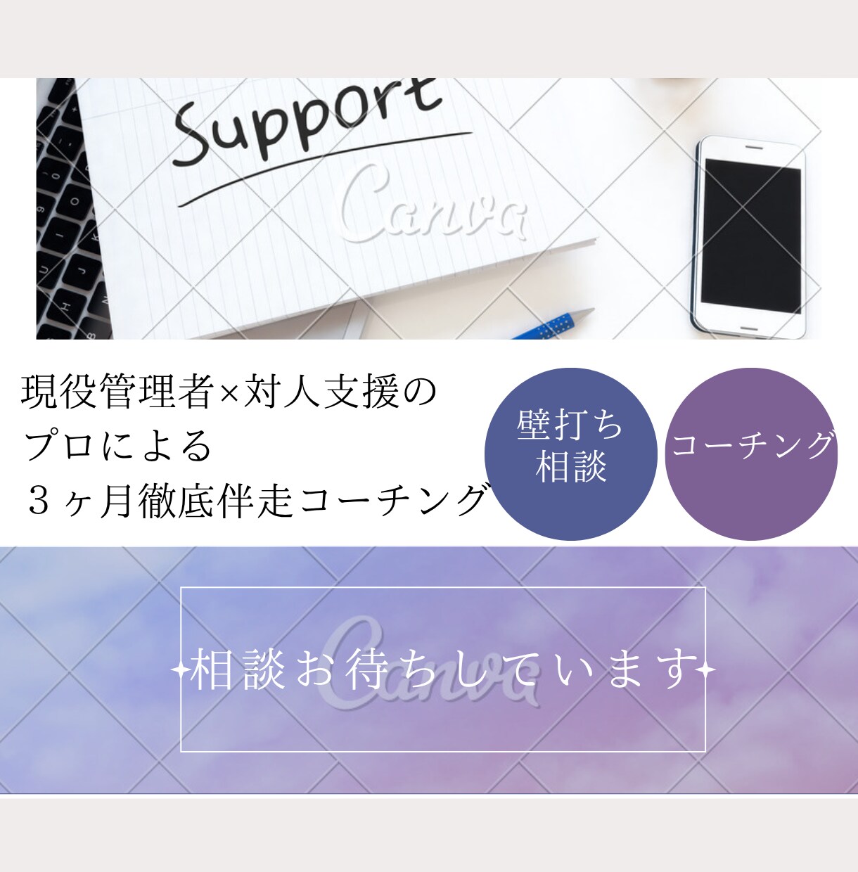 3ヶ月の伴走で管理職としての成長を応援します 1ヶ月2回全6回セッション、本気でマネジメントを変えたい方へ イメージ1