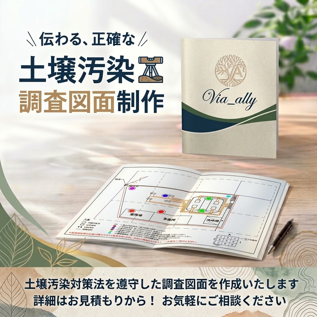 土壌汚染の調査図面作成・CADトレース代行します 不動産売買・環境コンサル様の作図リソース・外注化に！ イメージ2