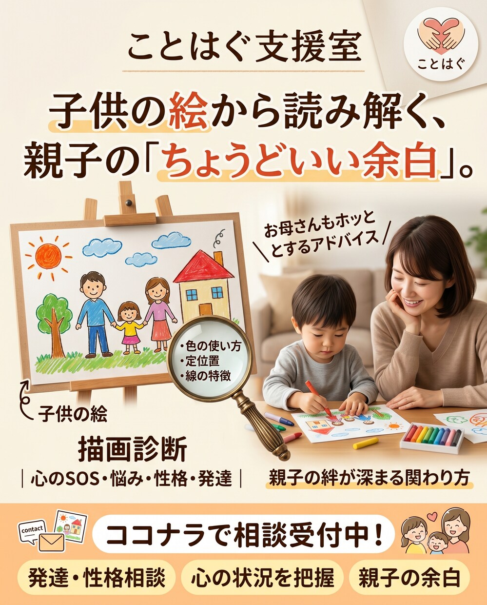 子どもの絵の心理分析・育児の悩み相談承ります 【500円】育児の悩みを解決！子どもの絵の心理分析 イメージ2