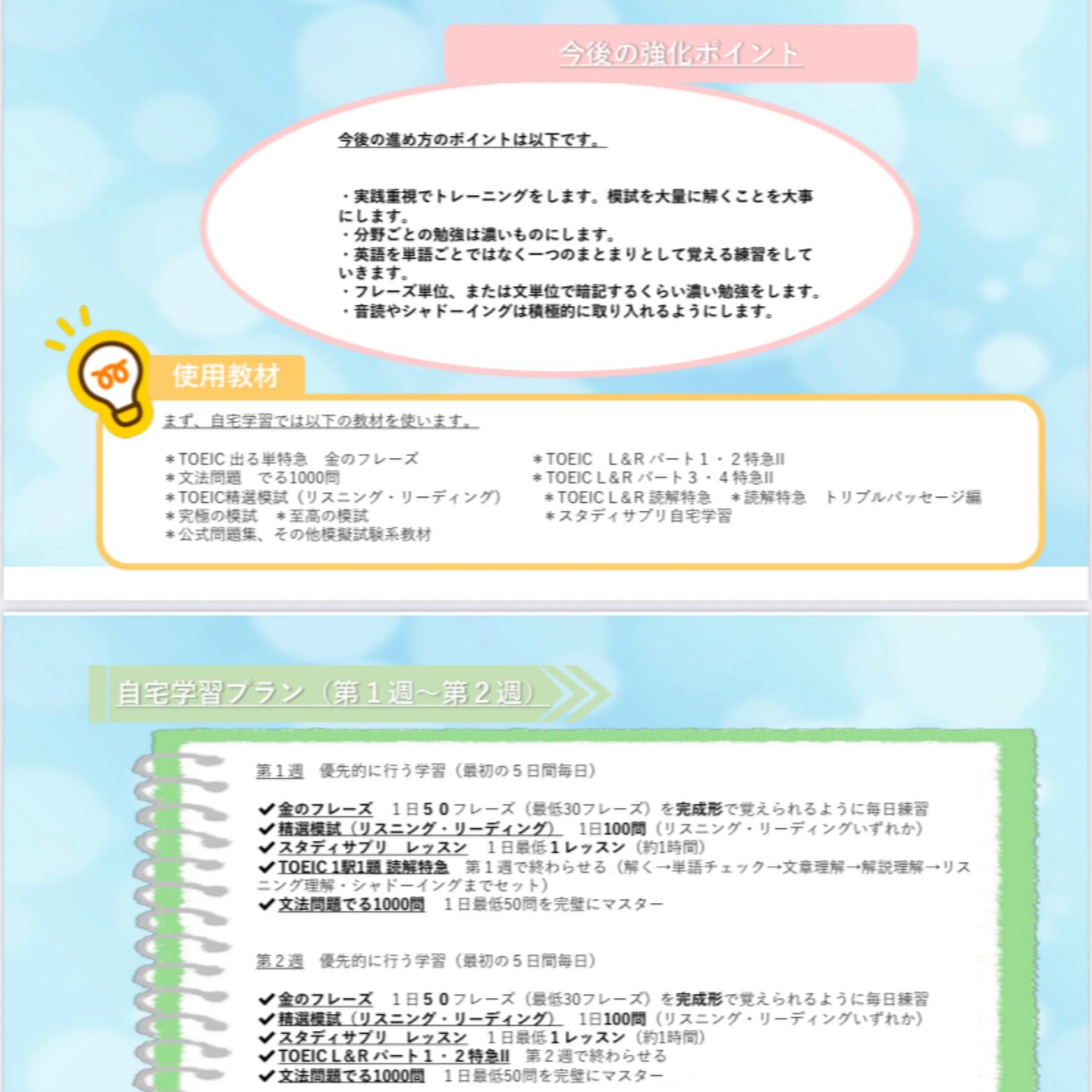 １ヶ月集中コース！英語学習をフルコーチングします 【毎日学習フォロー】【質問無制限】TOEIC・英検にも対応 イメージ2