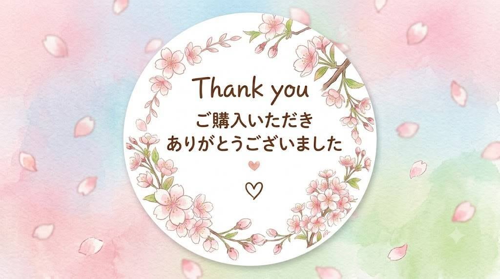 名刺やシール対応、優しいサンキューカード作ります お客様に温もりを届けるショップカードやシールを制作します イメージ1
