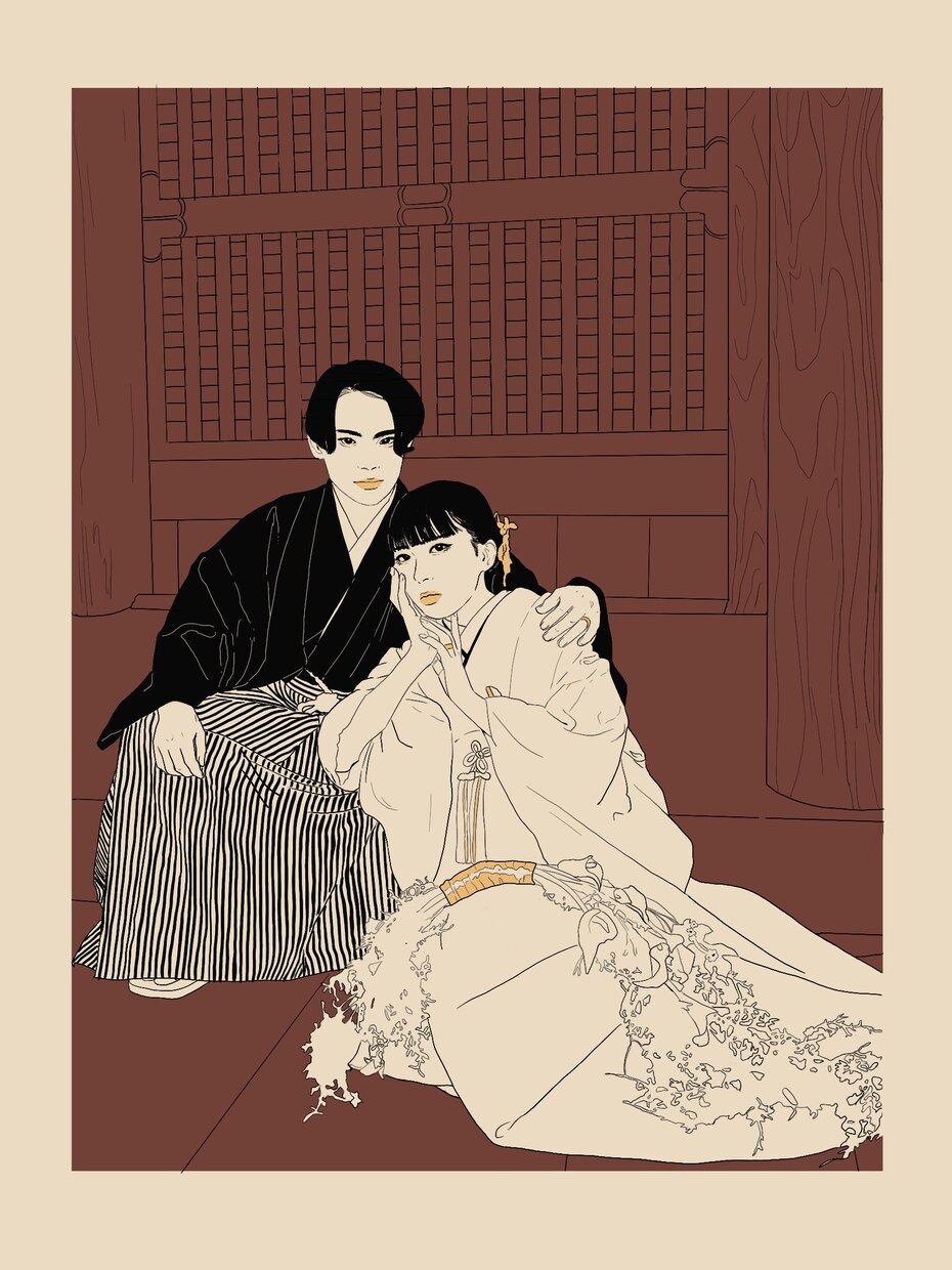 ウェディングのイラストを描きます 写真をもとにウェディングに使えるイラストを制作します！ イメージ5