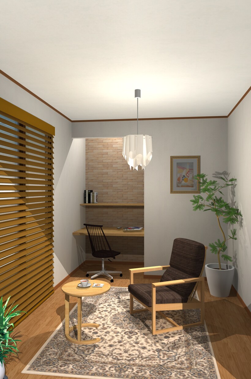 一級建築士が、家具配置のイメージパース作成します 購入予定の家具等を、色の提案を含め実際のお部屋に配置します イメージ1