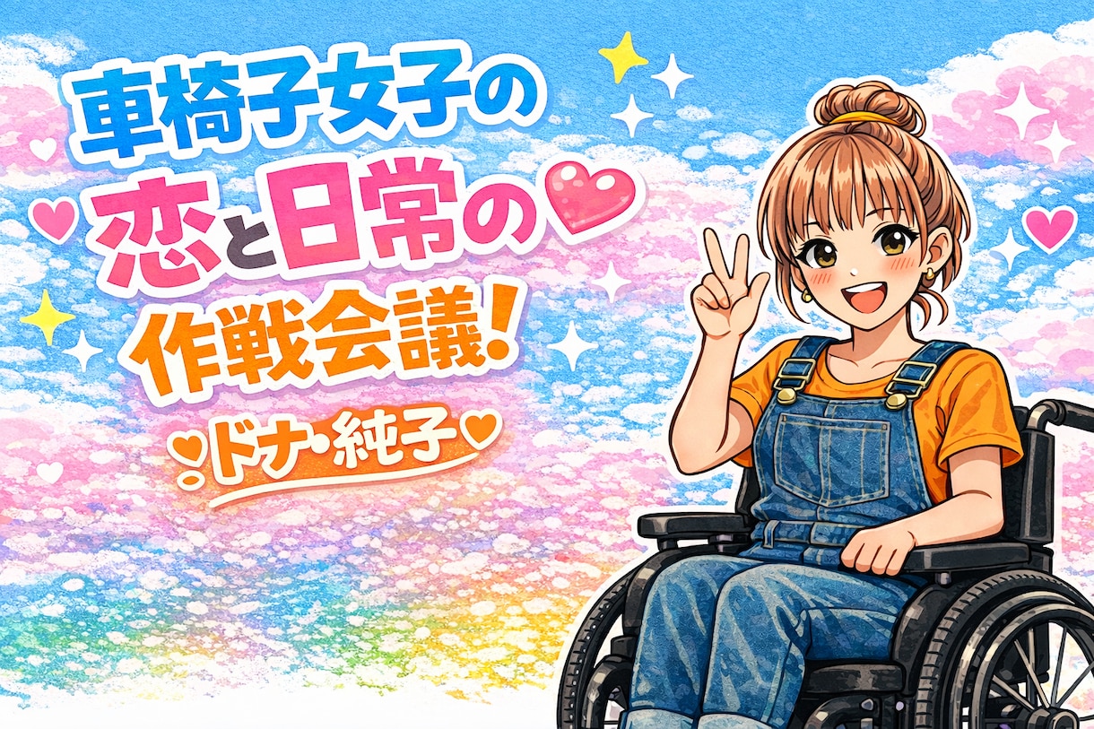 車椅子女子が恋と人生の作戦会議にのります 車椅子女子のリアル視点で、作戦会議ひらきます。 イメージ1