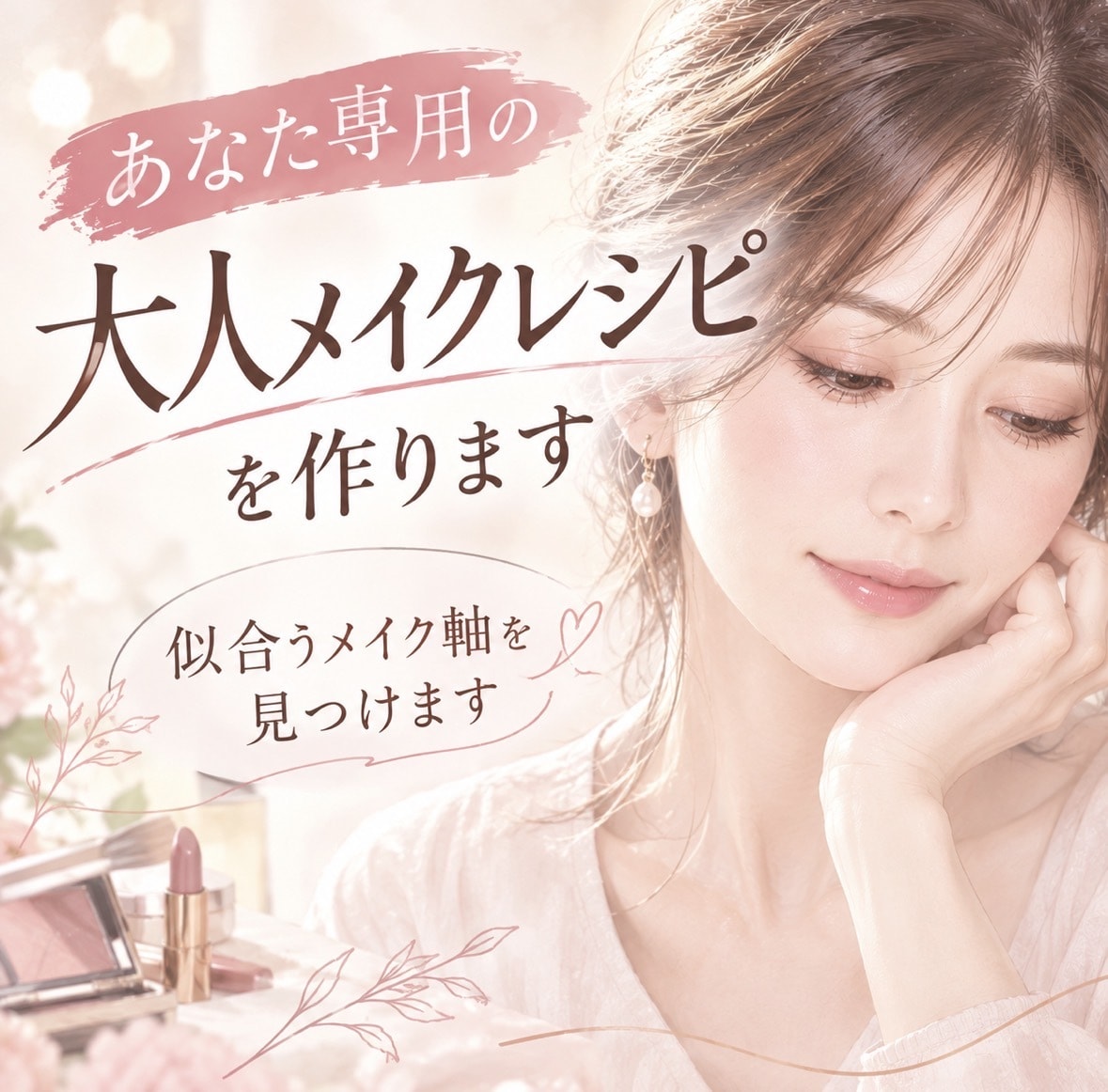 あなた専用の大人のメイクレシピを作ります 迷わない。あなたに似合うメイクの軸が見つかる イメージ1