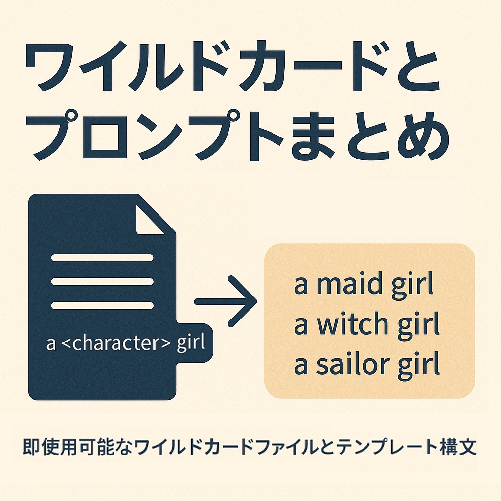 AI画像用ワイルドカード＋プロンプト集を販売します 寝てる間に数百種類の画像生成！ イメージ1