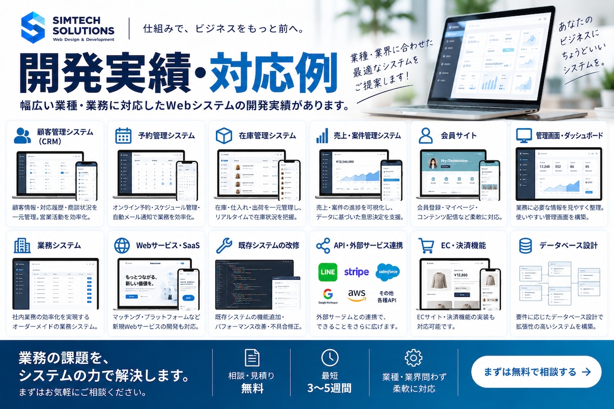 業務効率化するWebシステムを開発します 要件整理・開発・公開一括対応｜管理画面・顧客管理など柔軟に イメージ4