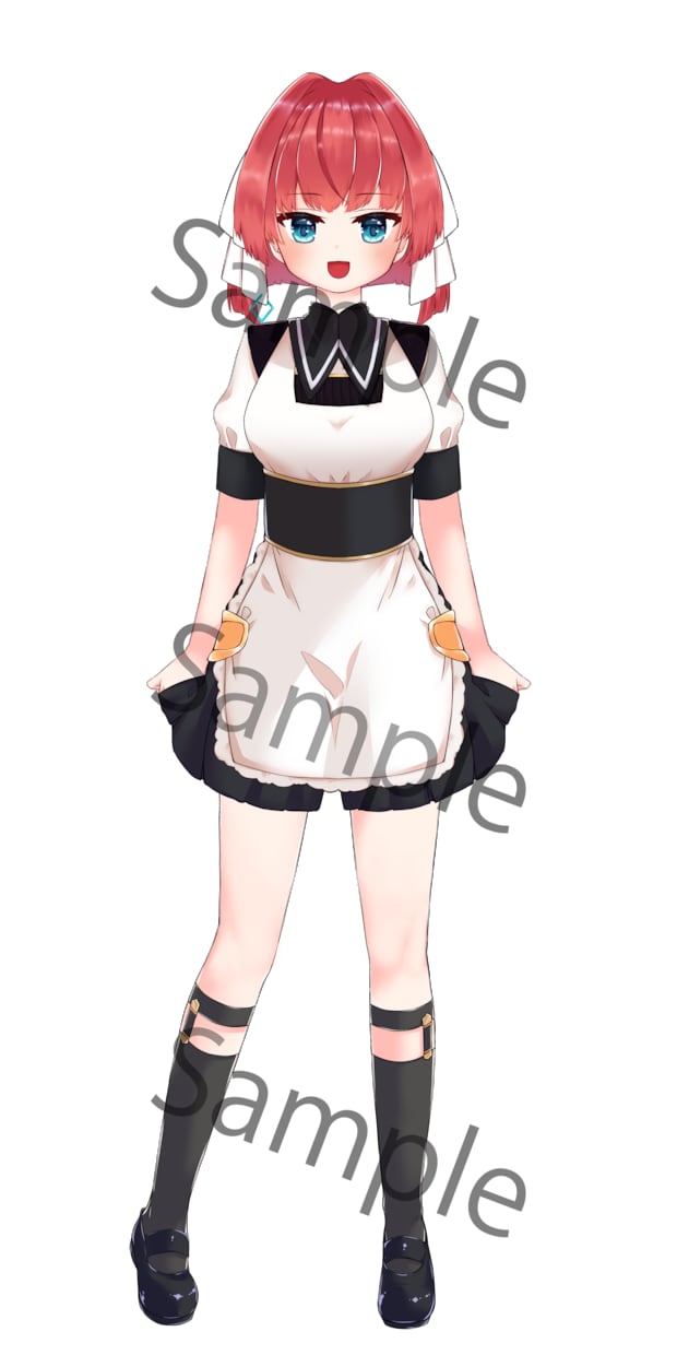 大幅お値下げ◆キャラクター販売します 可愛いモノクロ服の女の子です。IRIAMにもおすすめ！ イメージ2
