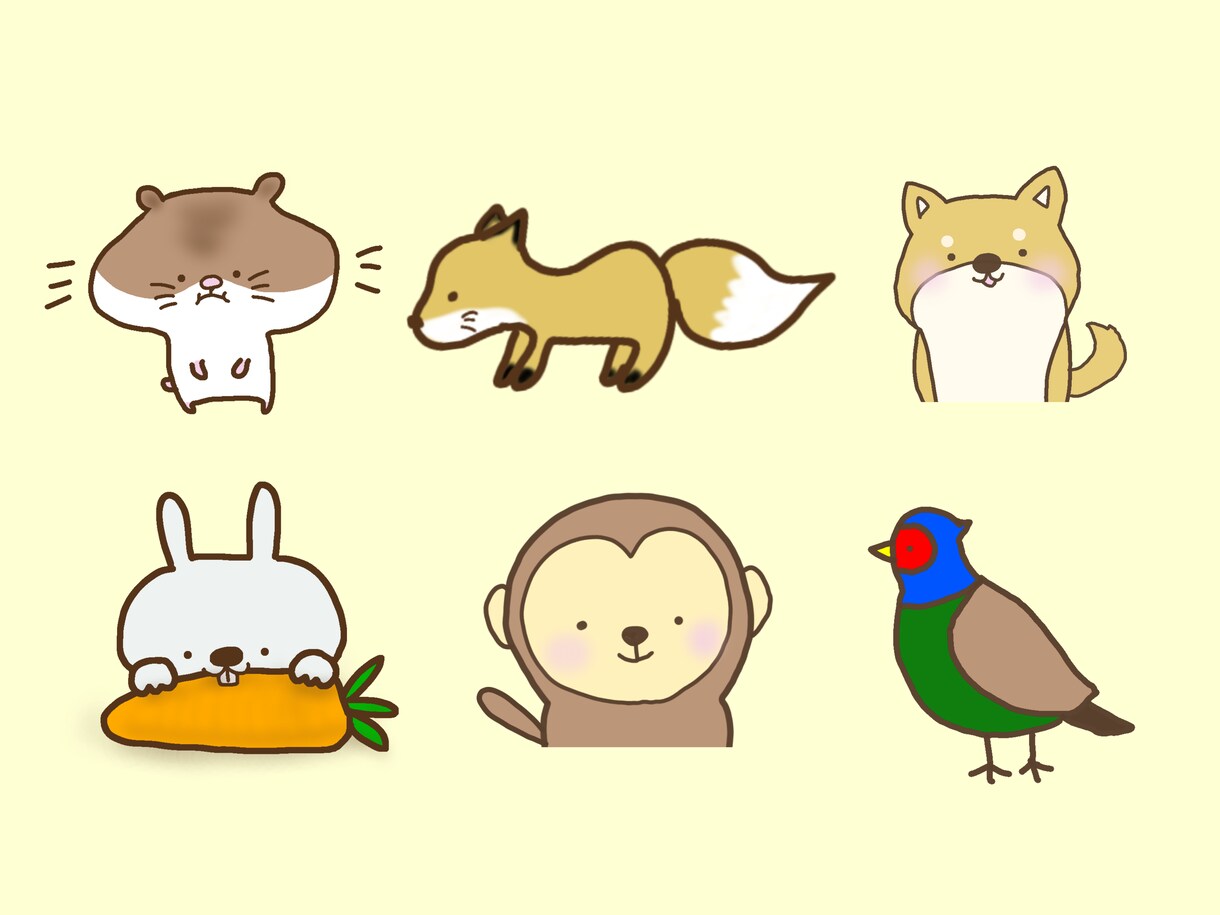 あなたの好きなゆるかわアニマル描きます ゆるかわアニマルをアイコンや挿絵に♡ イメージ3