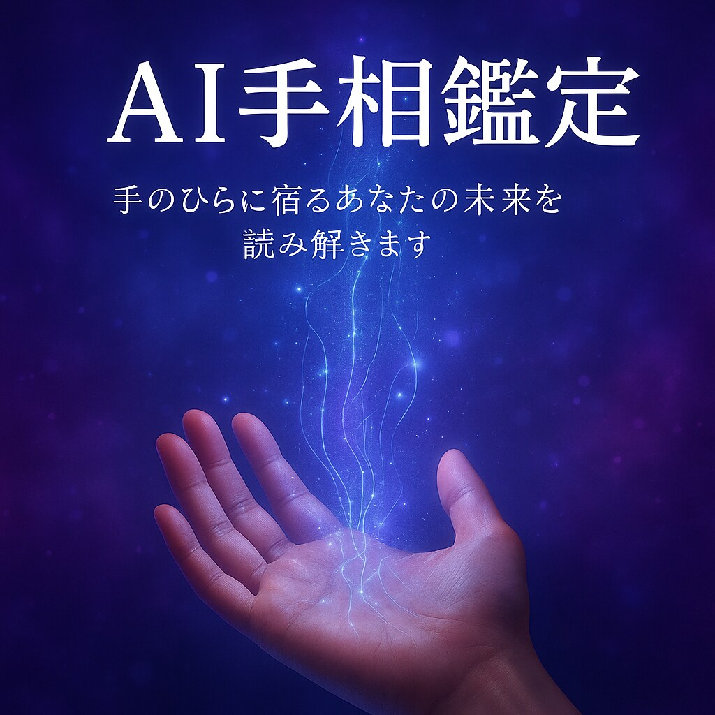 あなたの手相から恋愛・金運・未来をAIで鑑定します 心が少し軽くなる、癒しの鑑定をあなたに イメージ1