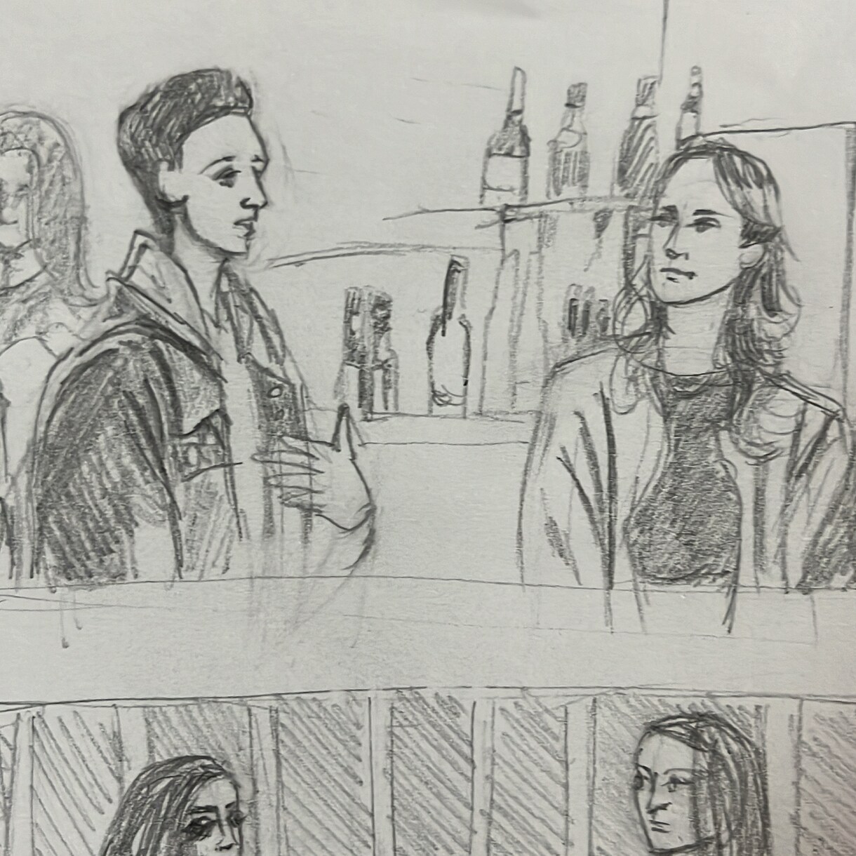 背景込みの人物画を描きます 特徴を的確に捉えた、独特の味があるイラスト イメージ1