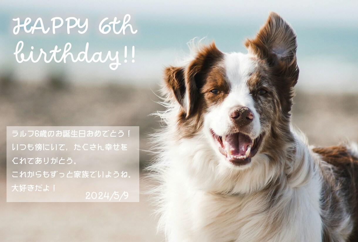 ペットのバースデーカード作ります 大切なご家族動物さんのお誕生日を彩ります！ イメージ1