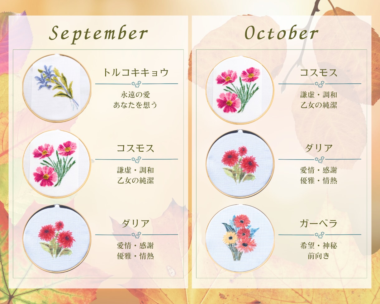 誕生日や記念日の「月の花」クロスステッチで作ります 小さくてもパッと華やぐ！さりげないプレゼントにも最適！ イメージ8