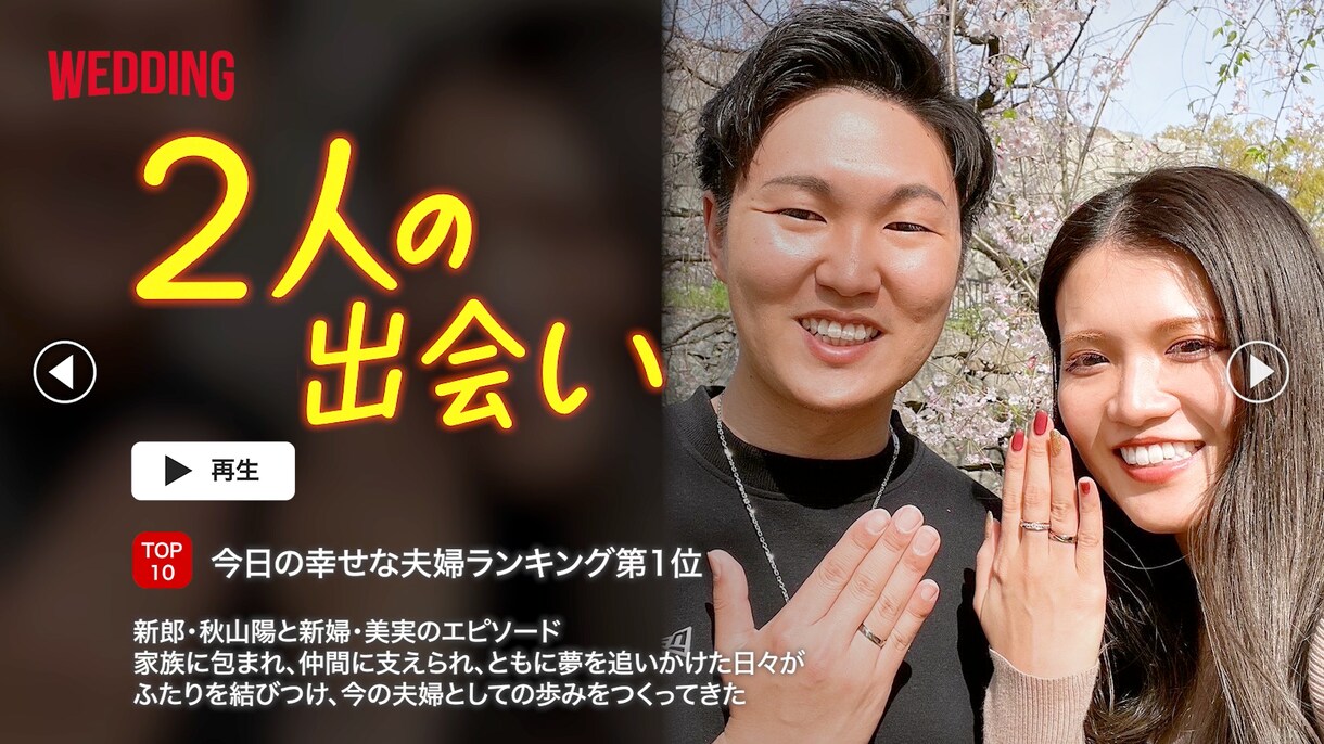 3名限定 Netflix風プロフィール制作します ゲストを飽きさせないクリエイティブな結婚式を イメージ9