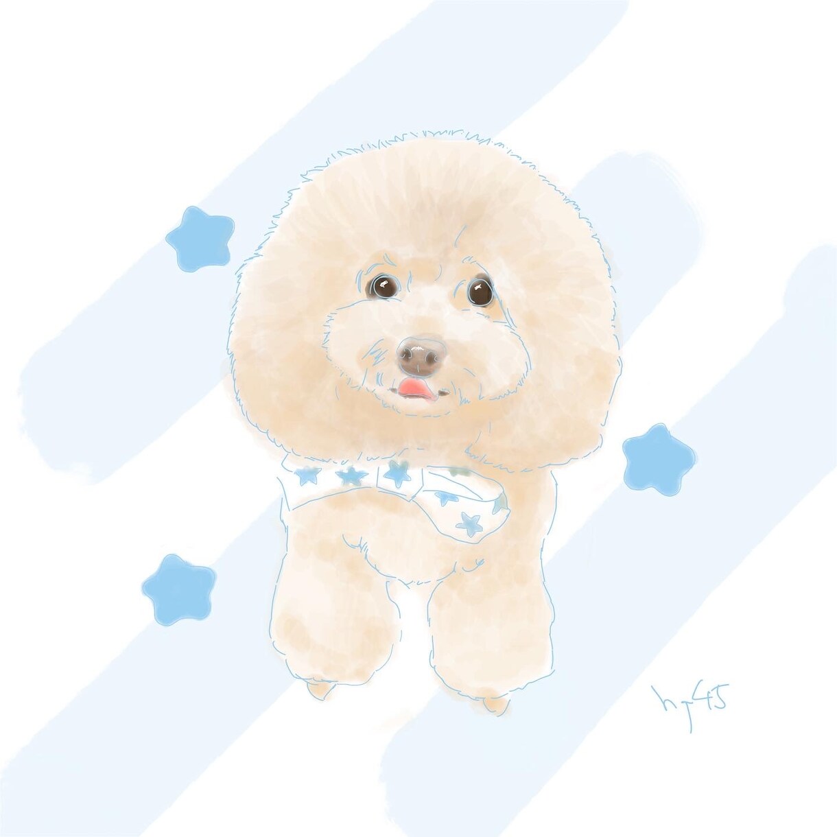写真から大切なワンちゃんの思い出イラスト作成します 写真から大切なワンちゃんの思い出をイラストにいたします。 イメージ6