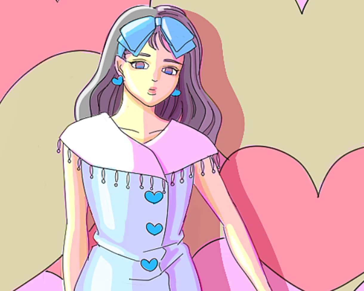 色遣いが印象的でポップなイラストを作成します アイコン、動画のサムネイル等にいかがでしょうか イメージ1