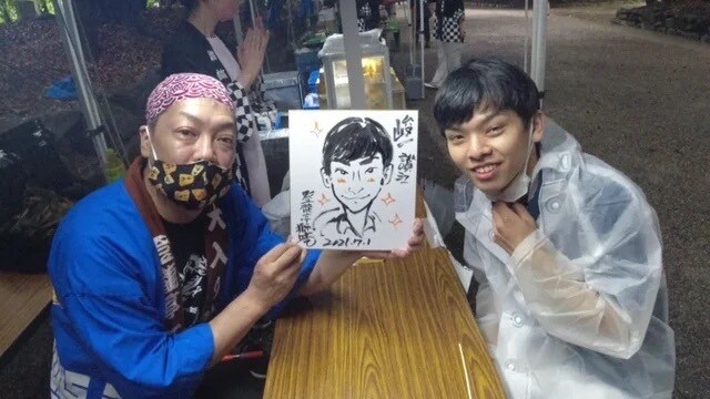 和風チックな似顔絵orペットのイラストを作成します 世界唯一の落語家+漫画家の登龍亭獅篭が似顔絵を作ります！ イメージ8