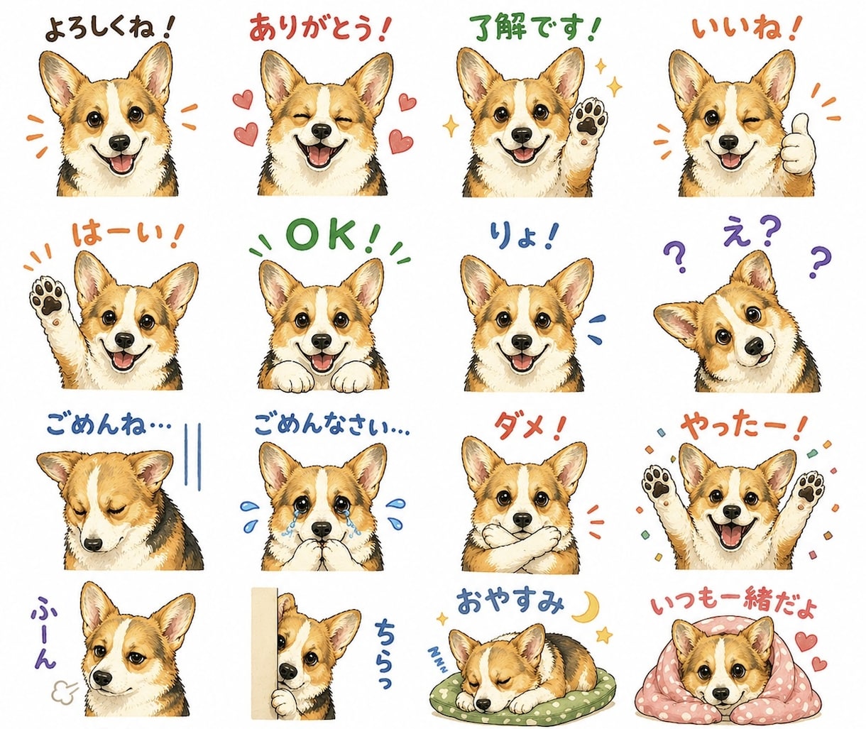 写真からゆるかわLINEスタンプ用イラスト作ります うちの子がかわいいスタンプに大変身♪ イメージ4