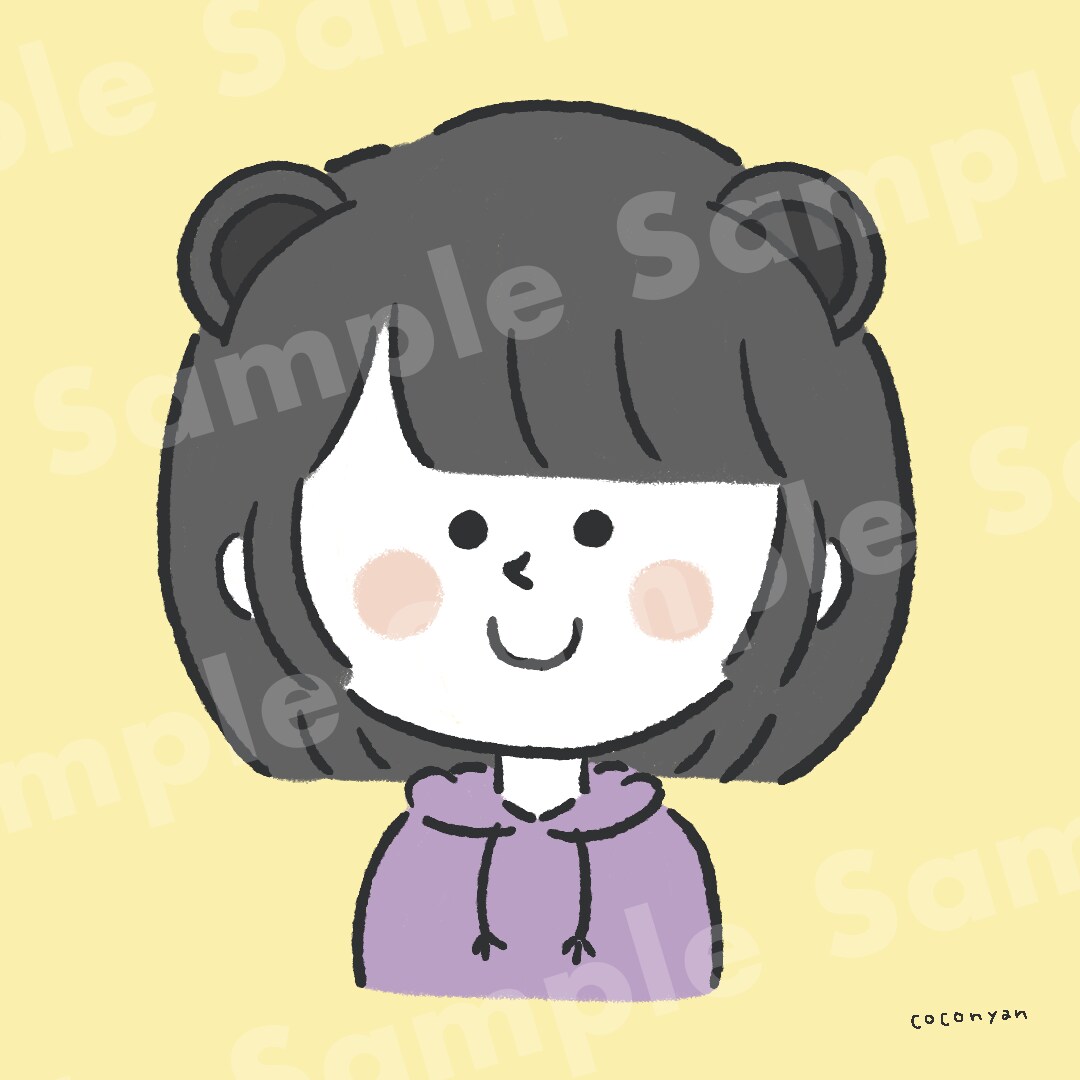 シンプルでかわいい！ゆるふわイラストお描きします 小物１点追加無料♪あなただけのアイコン作りませんか？ イメージ6