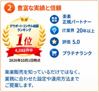 楽楽販売の設定・カスタマイズを代行します 要件確定後の設定・改修をプロが対応します イメージ3