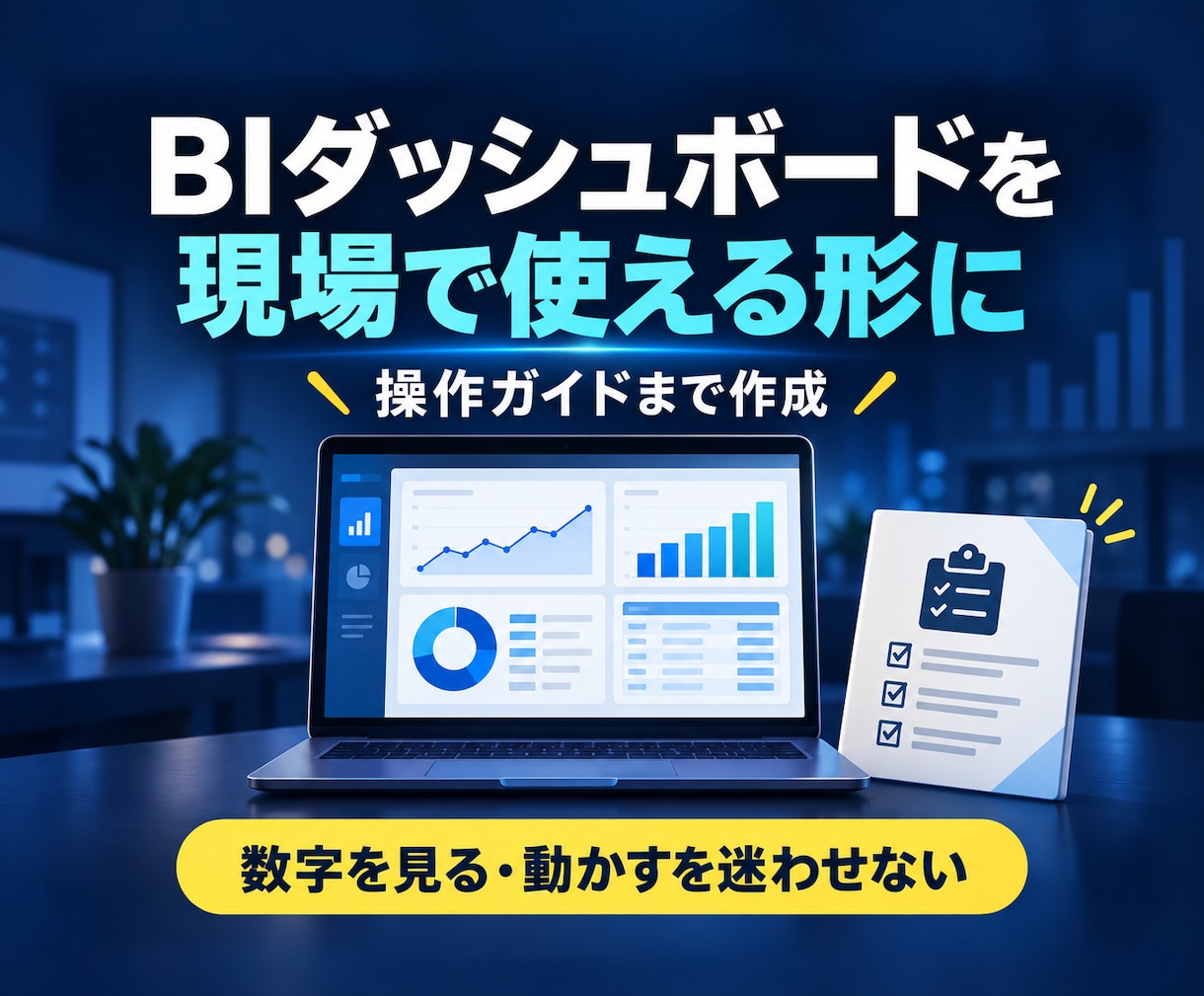 BIダッシュボードと操作ガイドを作成します 現場が迷わず使える操作導線まで整えます イメージ1