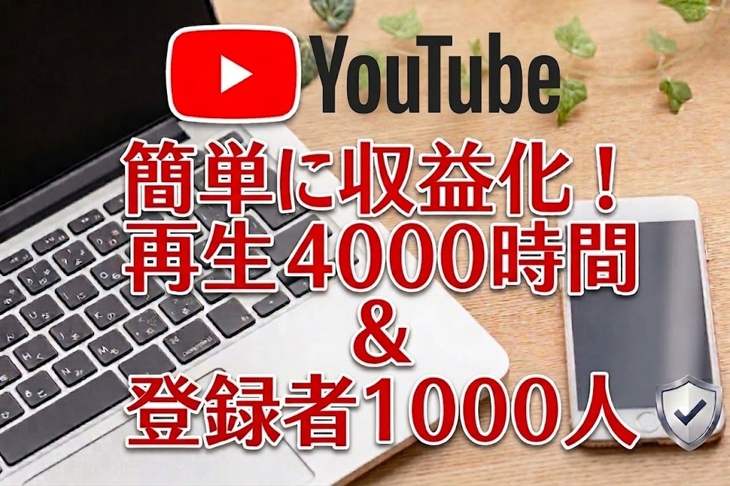 再生4000時間と登録者1000人分PRします youtubeの収益化を推進します イメージ1