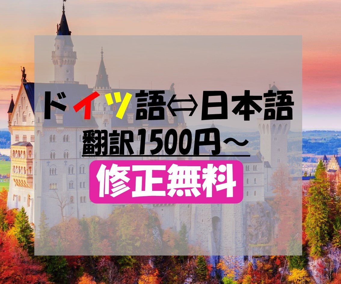 修正無料！1500円でドイツ語⇔日本語を翻訳します ネイティブチェック込！ドイツ在住有資格者がサポートします！ イメージ1