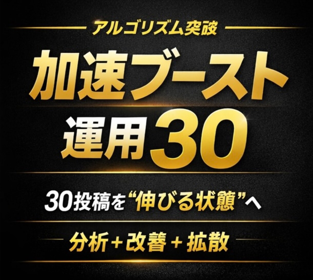Ｘ加速ブースト｜ポストを30日初動拡散で加速します 初動ブーストでアルゴリズムに乗せます イメージ4