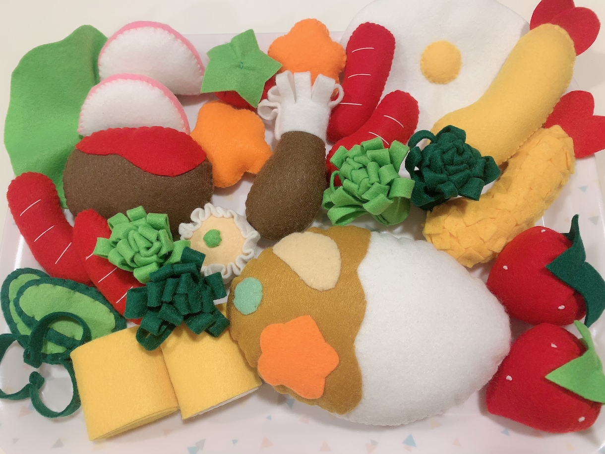 フェルトのおままごとをオーダーメイドします お子さまの好きな食べ物をフェルトで形にします イメージ5