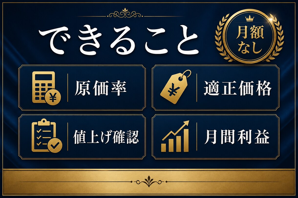 飲食店向け原価計算ソフトを販売します 食材入力だけで原価率・適正価格が分かる イメージ3