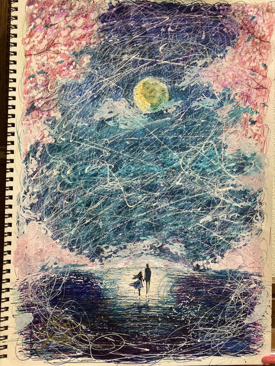 幻想的な世界を手描きのボールペンイラストにします あなたの創造する世界を一枚のイラストにしてみませんか？ イメージ8